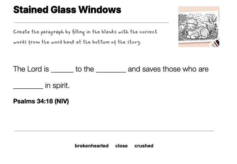 Stained Glass Windows fill-in-the-blank